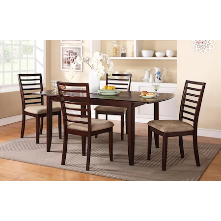 72" Table and Chair Set with Butterfly Leaf